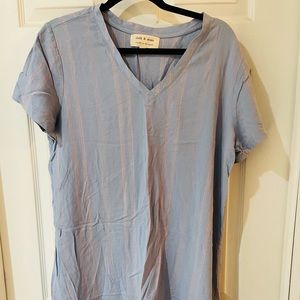 Cloth & Stone Short Sleeve Striped Dress